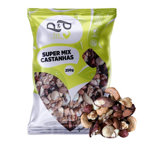 Super Mix Nuts Castanha Macad Mia Avel Nozes Am Ndoa G Shopee Brasil