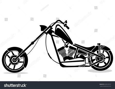 Old Vintage Motorcycle. Harley Davidson Style Stock Vector Illustration ...