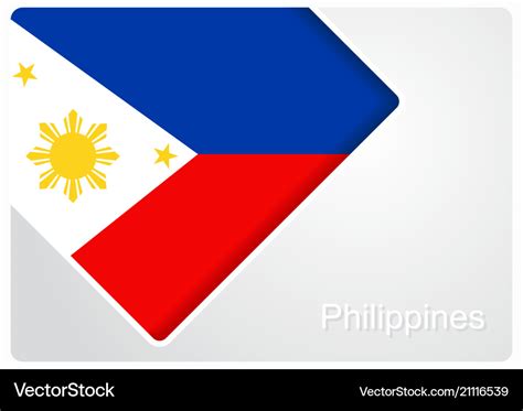 Philippines flag design background Royalty Free Vector Image