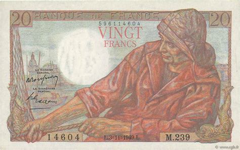 Francs P Cheur France F P Banknotes