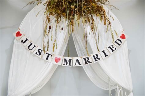 Wooden Wedding Banner Rustic Wedding Sign Just Married - Etsy