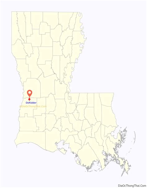 Map of DeRidder city