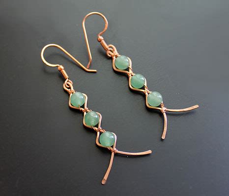 Wire And Beaded Earrings Tutorials