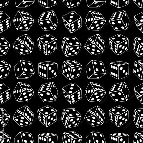 Dice seamless background pattern. Vector illustration. Stock Vector ...