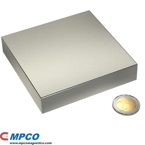 100 X 100 X 20mm Neodymium Industry Magnet N52 Ni MPCO Magnets