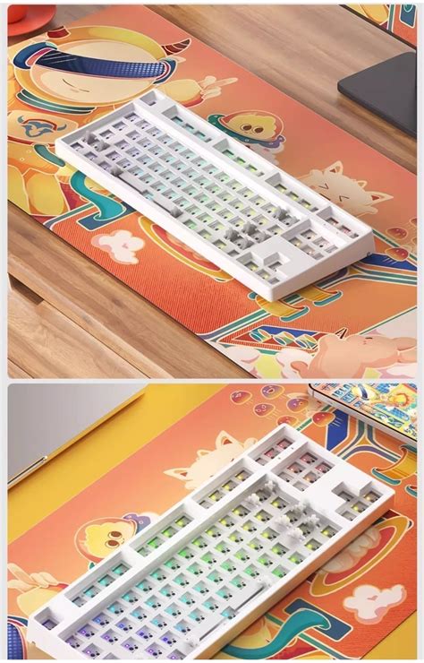 Kc Mechanical keyboard Kit Hot swappable โหมดไรสายบลทธ mAh TKL RGB Barebone