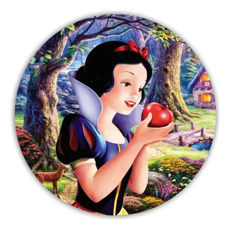 Painel Redondo Branca De Neve 1 5 X 1 5 Tecido Sublimado Parcelamento