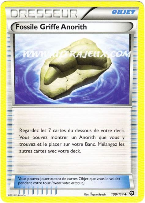 Fossile Griffe Anorith 100 114 Carte Pokémon Cartes à l Unité