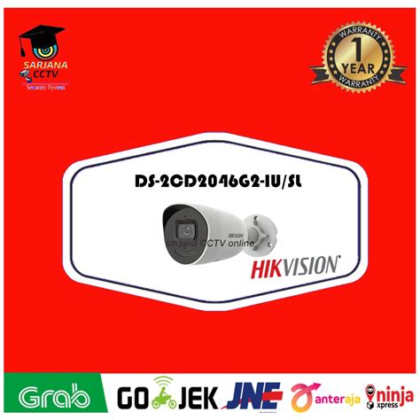 Jual Hikvision Ip Camera Mp Strobe Light Mini Bullet Ds Cd G Iu