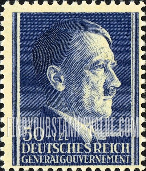 Valeur Du Timbre Deutsches Reich Hitler Pfennig Rosa