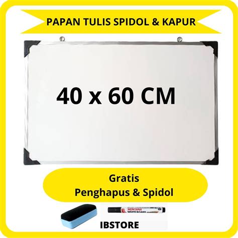 Jual Papan Tulis Spidol Dan Kapur Whiteboard 40 X 60 Blackboard