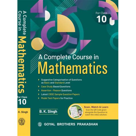 A Complete Course In Mathematics For Class 10 By B K Singh