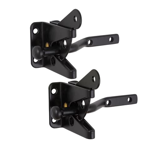 Self Locking Gate Latch Matte Black 2 Pack ǀ Hardware Locks ǀ Today s