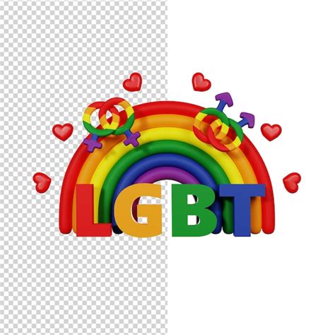 Premium Psd Lgbtq Rainbow Lgbt Pride Month Human Rights 3d Render Icon