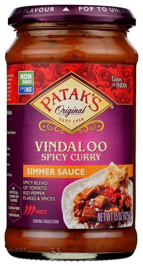 Amazon Patak S Spicy Vindaloo Simmer Sauce Hot Vegan Friendly