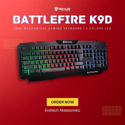 Jual Rexus K9D Battlefire Keyboard RGB Rexus K9 Keyboard Rexus