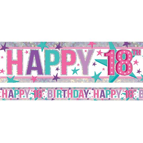 Party Camel - Happy 18th Birthday Pink Banner