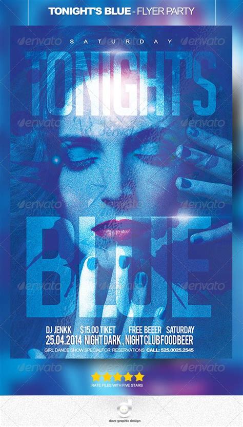 Blue Night Party Flyer Template