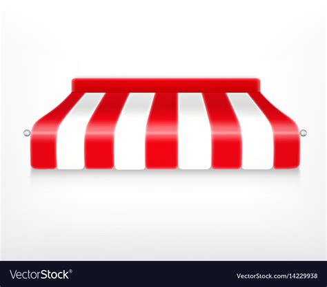 Red And White Striped Awning Royalty Free Vector Image