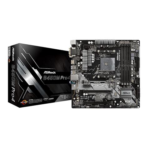 Mainboard เมนบอร์ด Am4 Asrock B450m Pro4