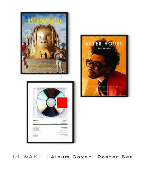 Album Cover Poster Set Duwart Music Album Covers Gallery Wall