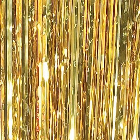 Gold Metallic Fringe Foil Curtain Decoration 3 X 8ft Mime S Fun Shop