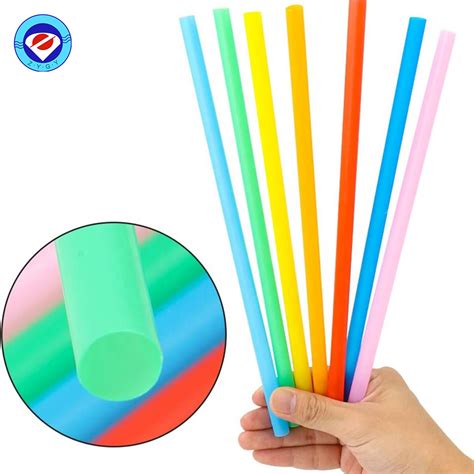 Bubble Tea Straight Straw Degradable Packaged PLA Straws With Wrap