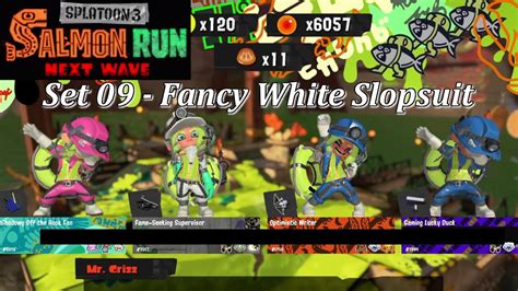 Splatoon 3 Online Series Set 09 Fancy White Slopsuit Salmon Run