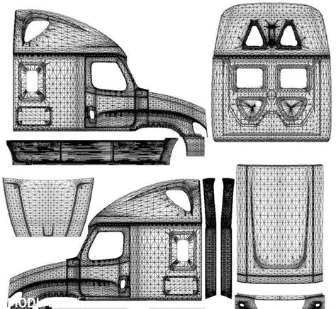 Freightliner Cascadia Template For Skins ATS