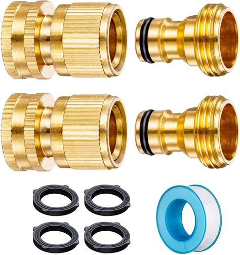 Garden Hose Quick Connect Fittings Water Hoses Quik Connector Release No Leaks