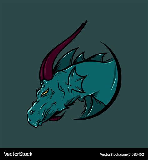 Dragon head Royalty Free Vector Image - VectorStock