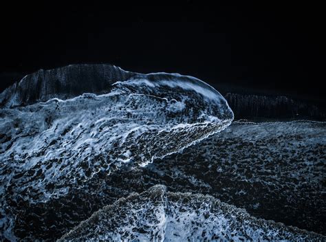 Vik Iceland Breaking White Waves Black Sands Beach DJI Mavic 3 Pro Cine