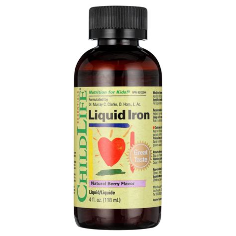 Liquid Iron Natural Berry 4 Fl Oz 118 Ml Childlife