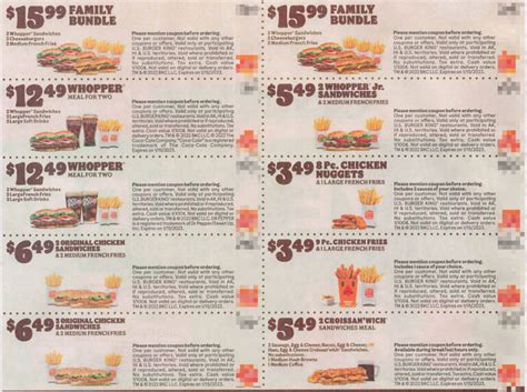 Printable Burger King Coupons