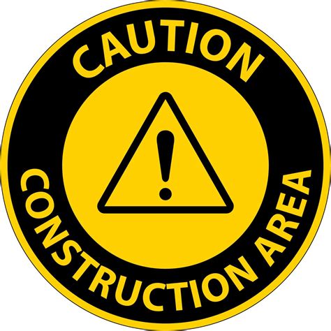 Caution Construction Area Symbol Sign On White Background 9430788 ...