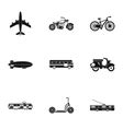 Motorcycle Parts Black Set Royalty Free Vector Image