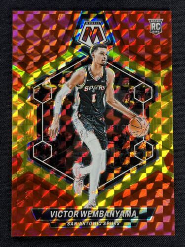 2023 24 Panini Mosaic Victor Wembanyama 238 Fusion Red Yellow Choice