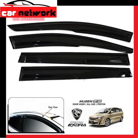 Door Visor Mugen Air Press Window Wind Deflector For Proton Exora