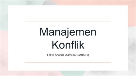 Manajemen Konflik Ppt