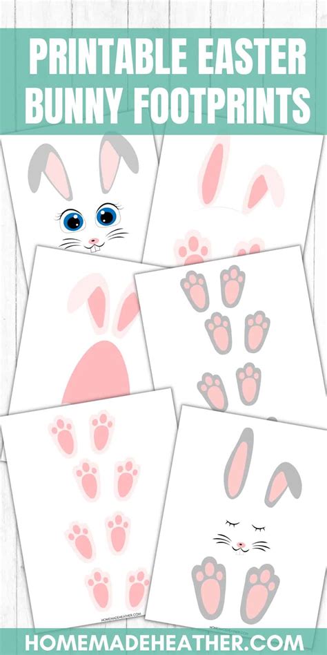 Easter Bunny Footprints Printable