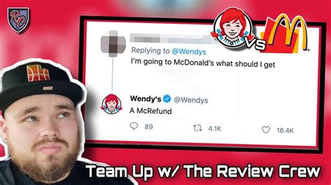 Food Feuds Wendys Vs Mcdonalds Team Up With The Review Crew Youtube