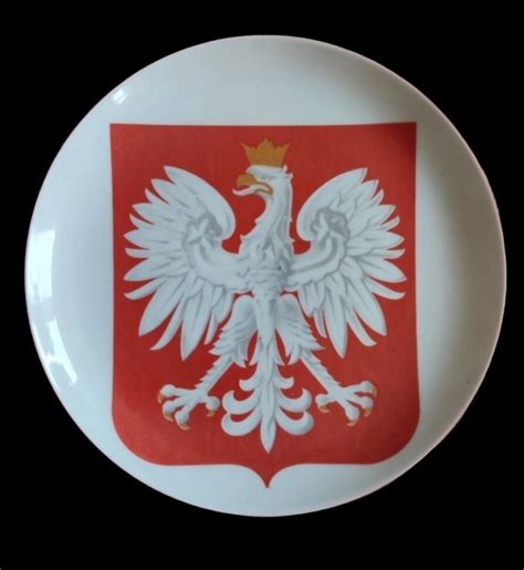 Talerz Godło Polski Wytwórnia porcelany Karolina Krzywe Kup teraz