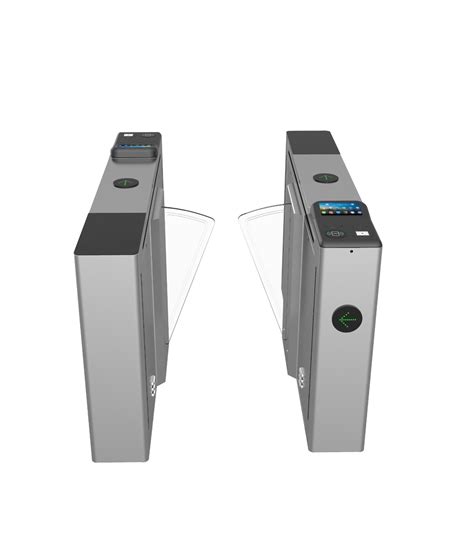 Access Control Automatic Dual Lane Flap Barrier Gate Turnstile For