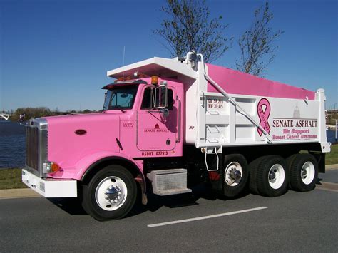 Real Paving Crews Wear Pink Senate Asphalt Trucks Raise Awareness For