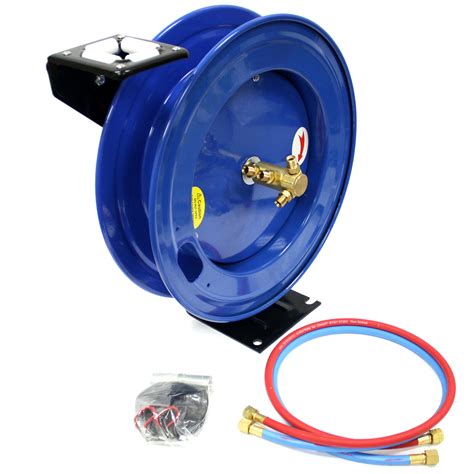 Automatic Retractable Twin Hose Reel For 50ft Oxygen Acetylene Welding