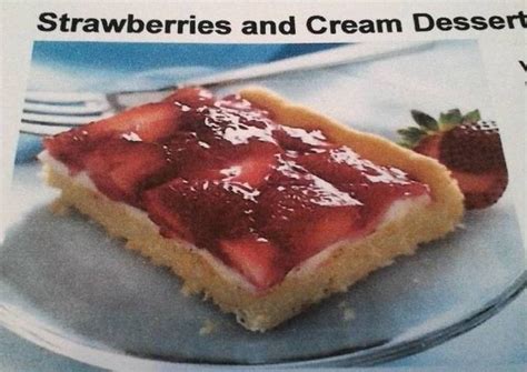 Strawberries And Cream Dessert Squares Recipe Honey Dish