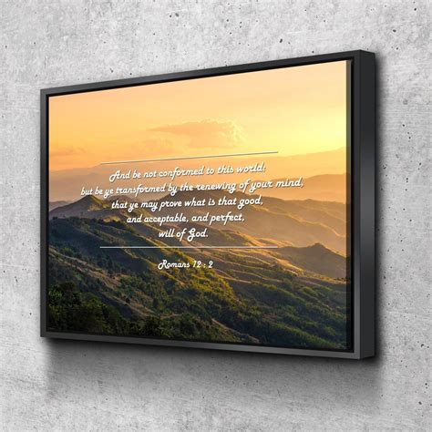 Romans 122 2 Kjv Do Not World To The Pattern Bible Verse Wall Art Ca