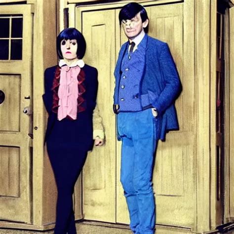 The Second Doctor Stepping Out Of The Tardis With His Stable