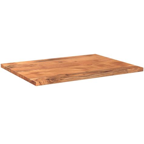 Berkfield Solid Acacia Wood Rectangular Tabletop 80 X 70cm Wilko