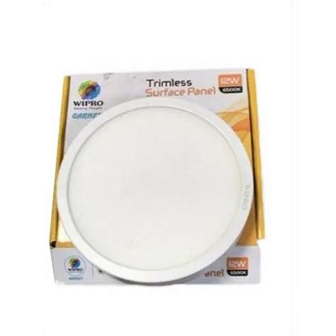 Round Cool White Wipro Garnet 12W Trimless Surface LED Panel Light 150